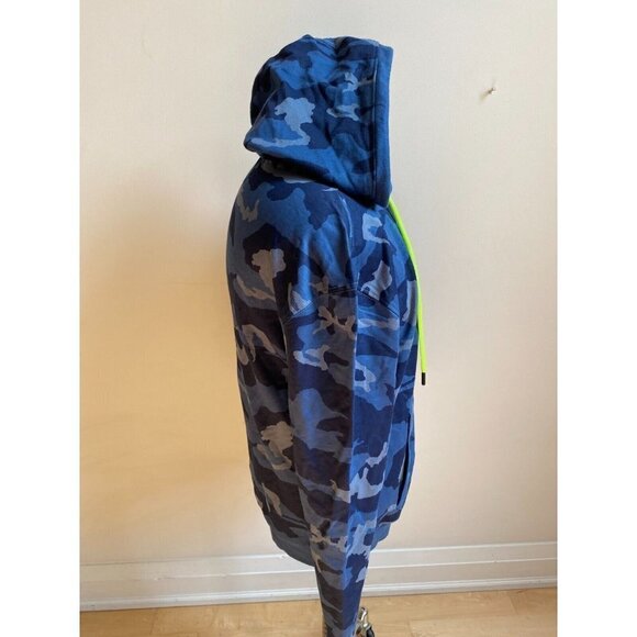 SOVEREIGN Code BNWOT Mens Hooded Sweatshirt Medium "Oracle" Blue Camo - Picture 3 of 8
